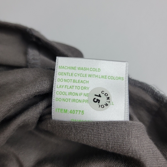 Garnet Hill Brownish/Gray Soft Jersey Knit Faux Wrap Sleeveless Dress Sz 12 - Picture 11 of 11